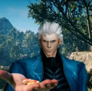 ♥️ emoji Vergil the son of Sparda Telegram sticker 9 of 20