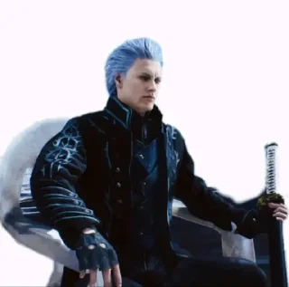 🤔 emoji Vergil the son of Sparda Telegram sticker 5 of 20