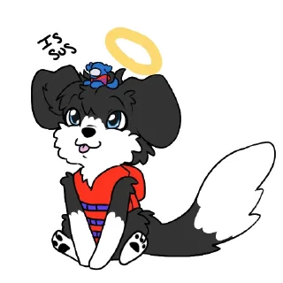 😇 emoji Bazz Collie Telegram sticker 22 of 28