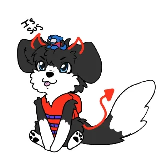 😈 emoji Bazz Collie Telegram sticker 23 of 28