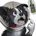 🍷 emoji Vin the Bordeaux Collie Telegram sticker 8 of 69