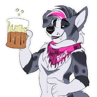 🍺 emoji Rhux Collie Telegram sticker 6 of 54