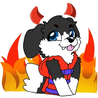 😈 emoji Bazz Collie Telegram sticker 15 of 28