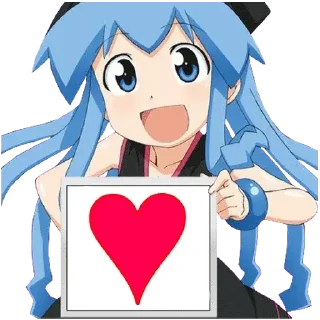 😊 emoji Shinryaku! Ika Musume イカ娘 Telegram sticker 20 of 90