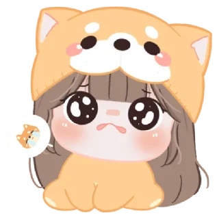 Sticker from chubby girl : Shiba @darkestlace