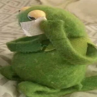 😢 emoji Kermit Telegram sticker 10 of 14