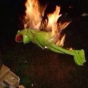 🔥 emoji kermit Telegram sticker 6 of 62