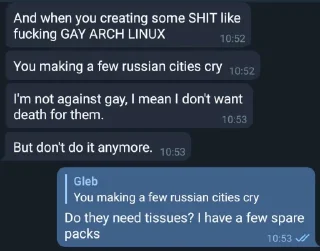 🇷🇺 emoji btw I use Arch (by @ddepau) Telegram sticker 10 of 15
