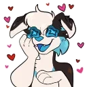 😍 emoji Frizz Collie Animated Telegram sticker 3 of 19