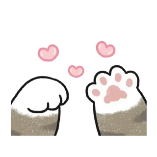 😊 emoji 貓咪的胖手手動起來 (虎斑) Telegram sticker 6 of 24