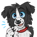 Sticker from Vin the Bordeaux Collie