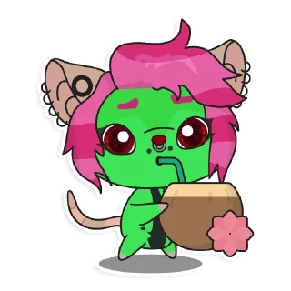 🥤 emoji Lovely Virus Telegram sticker 23 of 61