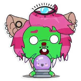 🔮 emoji Lovely Virus Telegram sticker 22 of 61