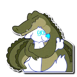 🤗 emoji Saltwater Crocodile Telegram sticker 12 of 21