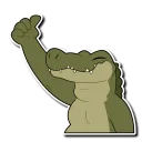 👍 emoji Saltwater Crocodile Telegram sticker 9 of 21