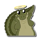 😇 emoji Saltwater Crocodile Telegram sticker 5 of 21