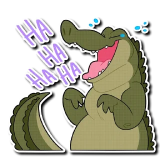 😆 emoji Saltwater Crocodile Telegram sticker 16 of 21