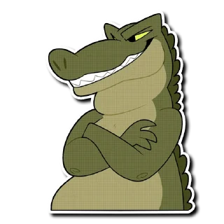 😏 emoji Saltwater Crocodile Telegram sticker 19 of 21