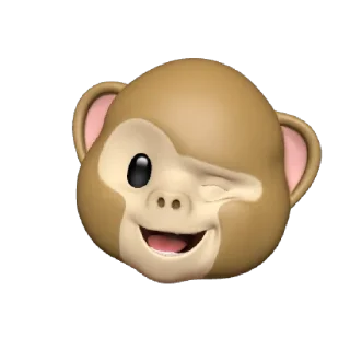 😉 emoji @Apple_Animojis Monkey Telegram sticker 15 of 17