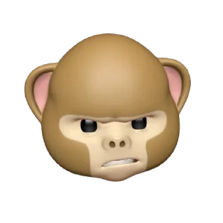 😠 emoji @Apple_Animojis Monkey Telegram sticker 14 of 17