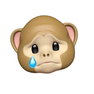 😢 emoji @Apple_Animojis Monkey Telegram sticker 6 of 17