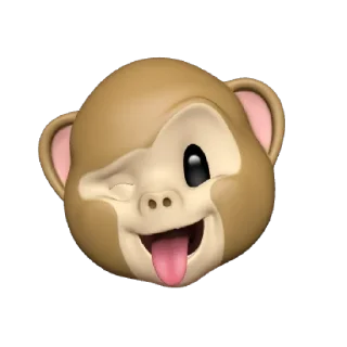 😜 emoji @Apple_Animojis Monkey Telegram sticker 10 of 17