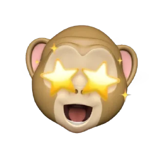🤩 emoji @Apple_Animojis Monkey Telegram sticker 5 of 17