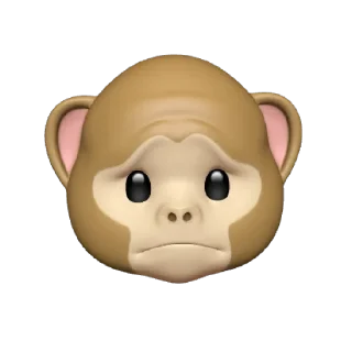 🙁 emoji @Apple_Animojis Monkey Telegram sticker 16 of 17