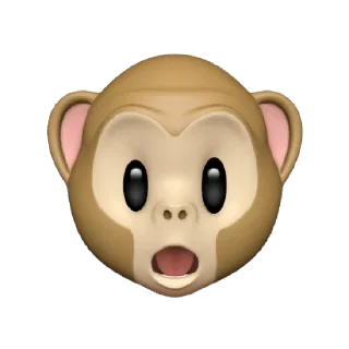 😧 emoji @Apple_Animojis Monkey Telegram sticker 13 of 17