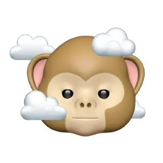 😶‍🌫️ emoji @Apple_Animojis Monkey Telegram sticker 7 of 17