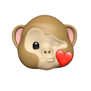 😘 emoji @Apple_Animojis Monkey Telegram sticker 9 of 17
