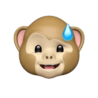 😅 emoji @Apple_Animojis Monkey Telegram sticker 12 of 17