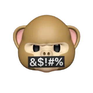 🤬 emoji @Apple_Animojis Monkey Telegram sticker 11 of 17