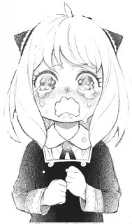 😢 emoji Anya Forger Telegram sticker 19 of 56
