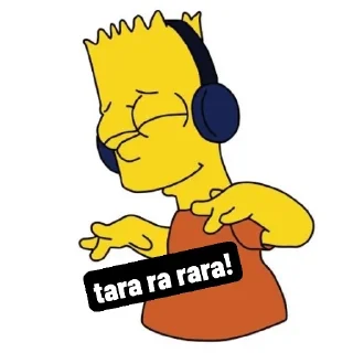 🎶 emoji Bart Telegram sticker 8 of 25