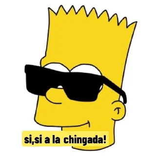 😎 emoji Bart Telegram sticker 17 of 25