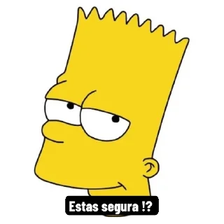 🤨 emoji Bart Telegram sticker 13 of 25