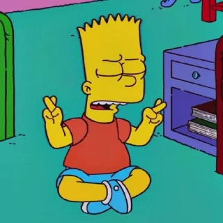 🤞 emoji Bart Telegram sticker 5 of 25