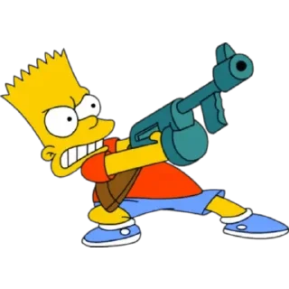 🔫 emoji Bart Telegram sticker 10 of 25