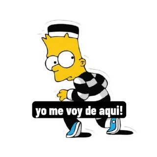 🏃 emoji Bart Telegram sticker 12 of 25