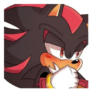 😳 emoji Shadow the Hedgehog Telegram sticker 12 of 15