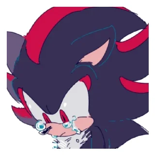 😢 emoji Shadow the Hedgehog Telegram sticker 5 of 15