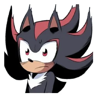 😶 emoji Shadow the Hedgehog Telegram sticker 6 of 15