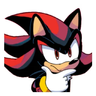 🤔 emoji Shadow the Hedgehog Telegram sticker 15 of 15