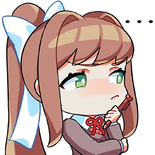 🙄 emoji DDLC Telegram sticker 9 of 33