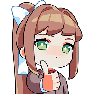 👍 emoji DDLC Telegram sticker 11 of 33