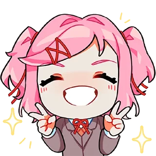 ✌ emoji DDLC Telegram sticker 17 of 33