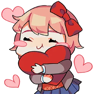 ❤️ emoji DDLC Telegram sticker 23 of 33