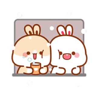 😊 emoji 兔几迎兔年 (Happy New Year 新年快樂 CNY) @kal_pc Telegram sticker 9 of 24