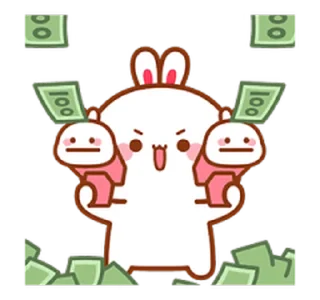 😊 emoji 兔几迎兔年 (Happy New Year 新年快樂 CNY) @kal_pc Telegram sticker 4 of 24
